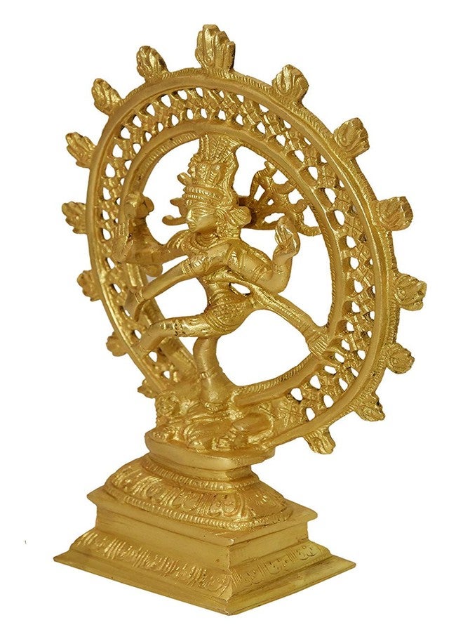 CRAFTHUT Brass Statue/Idol of Natraj for Blessing, Health, Happiness and Stability at Home & Office Dimension-(LxBxH - 17 x 5 x 21) cm, Weight - 1 Kg - Image 3